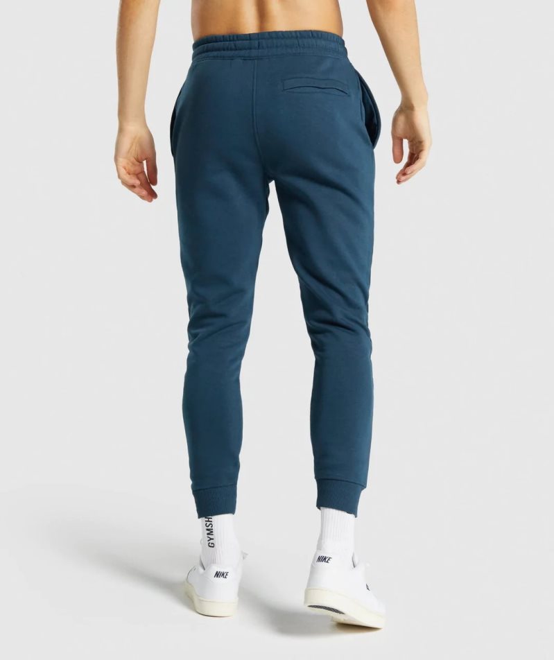 Men's Gymshark Crest Jogger Navy | NZ 9WQGZC